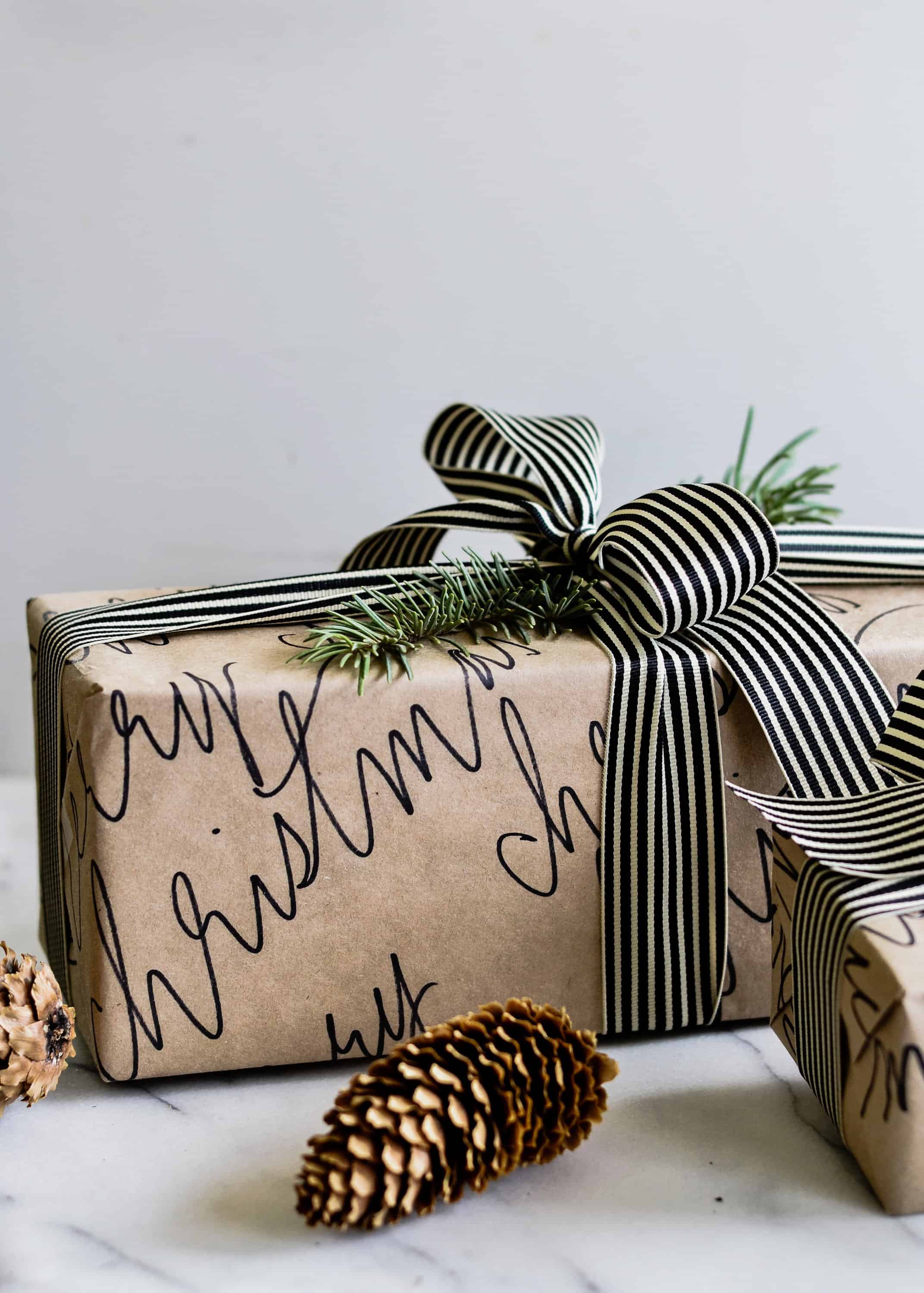 DIY Calligraphy Wrapping Paper - Boxwood Ave.